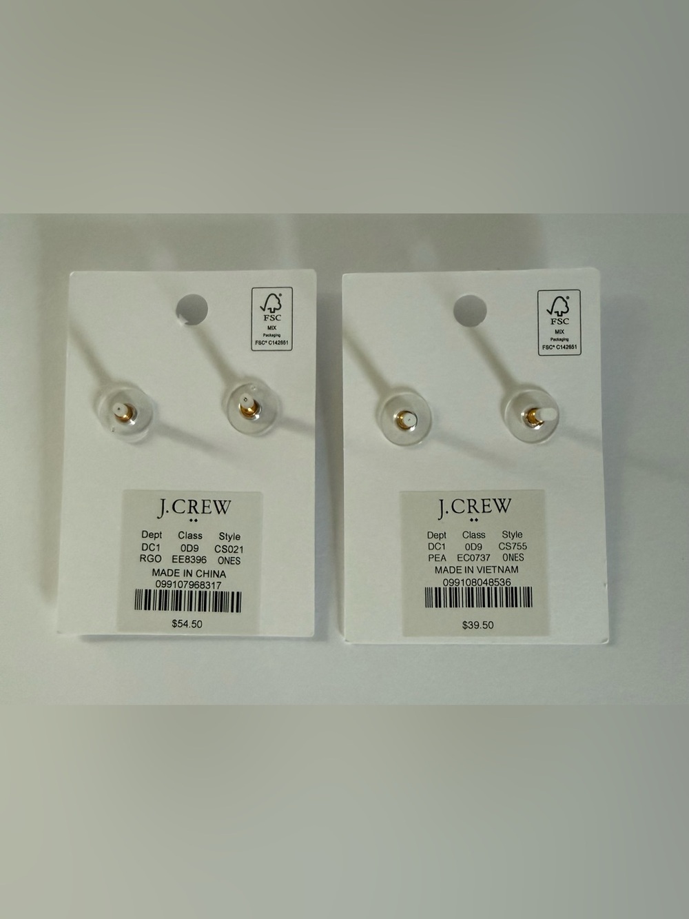 Bundle of Two - J. Crew Gold Bow Dangle and Gold Bow Crystal Stud Earring Set - Picture 6 of 7